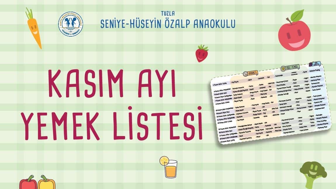 Kasım Ayı Beslenme Listesi